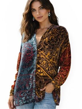 Johnny Was Frida button-down shirt NWT